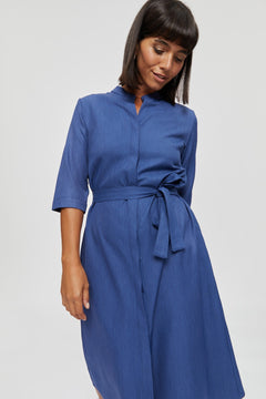 Lidia Shirt Dress Blue