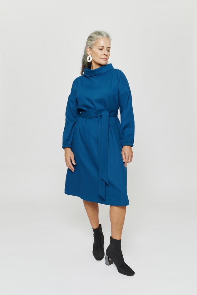 Amalia Dress Petrol Blue