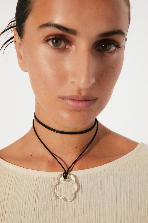 Medem Necklace Transparent / Black
