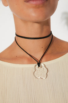 Medem Necklace Transparent / Black