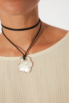 Medem Necklace Transparent / Black