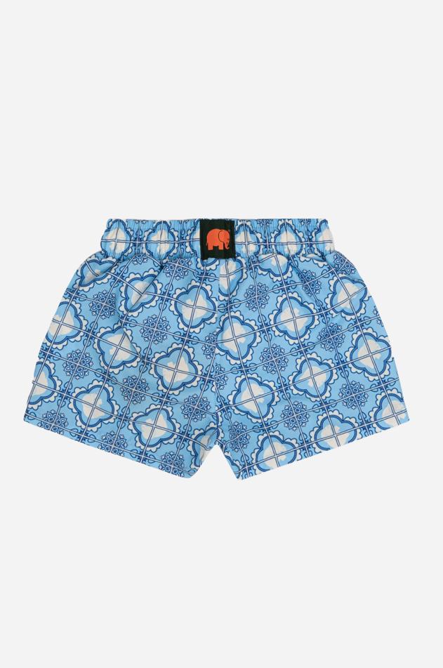 Tiles SEAQUAL®YARN Kid's Swim Trunks Light Blue