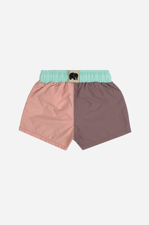 Color Block Q-Nova® Kid's Swim Trunks Mauve