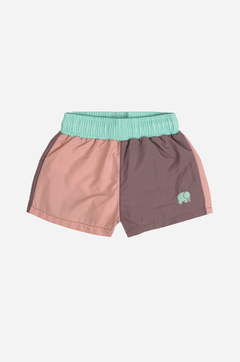 Color Block Q-Nova® Kid's Swim Trunks Mauve