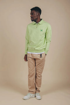 Sauce Quarter Zip Sweater Spring Green