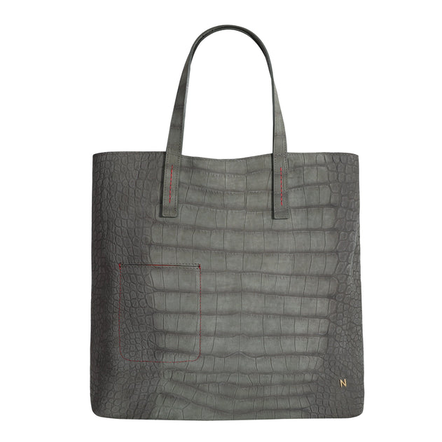 No. 266 Shopper Bag Croco Grey