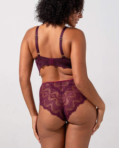 Lace Support Bra Cherry