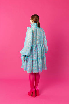 Dishy Dress Lace Turquoise