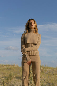 Brera Merino Long-Sleeve Top Beige