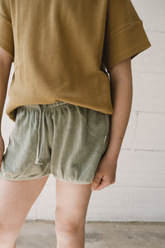 Kid's Huali Terry Shorts Green