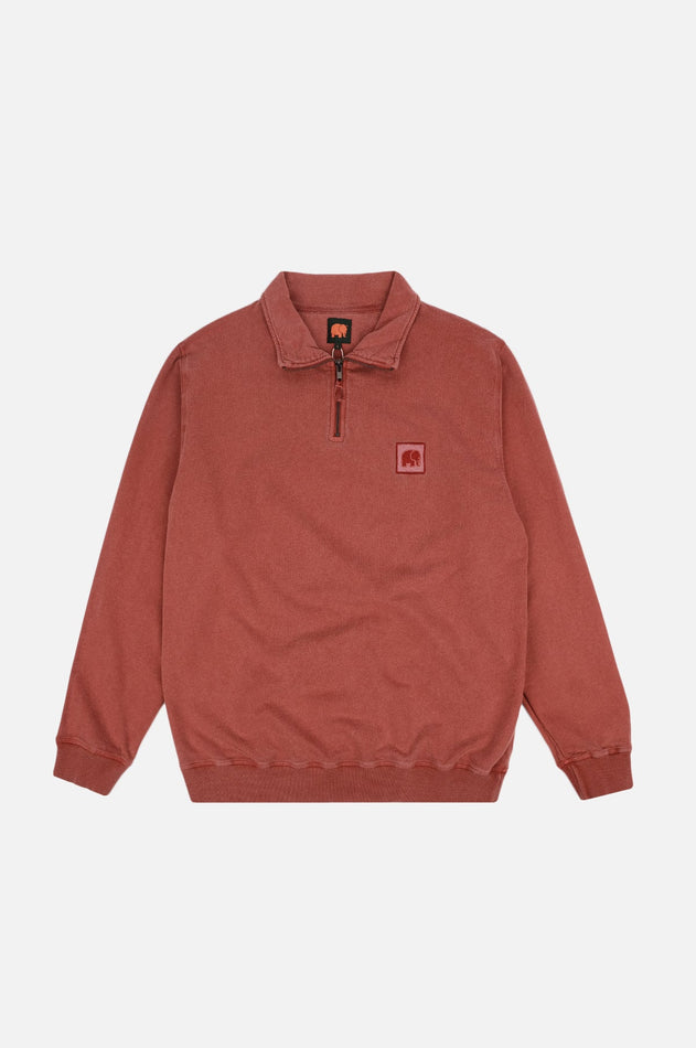 Men's Sauce Pigment Quarter Zip Sweater Burning Sky