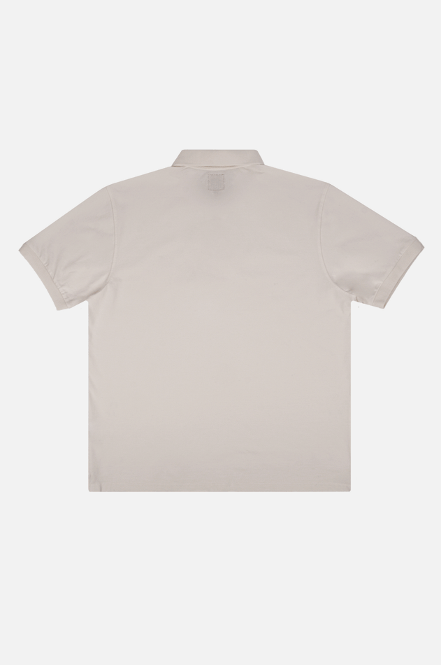 Alcalali Pigment Dyed Polo Shirt Almond Milk