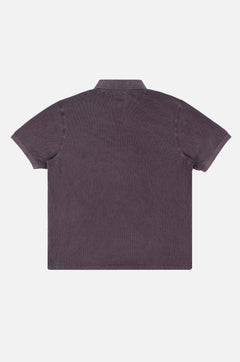 Alcalali Pigment Dyed Polo Shirt Sunset Purple