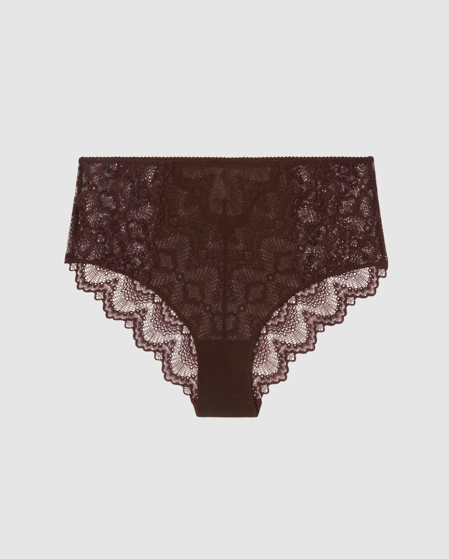 Lace Highwaist Briefs Coffee