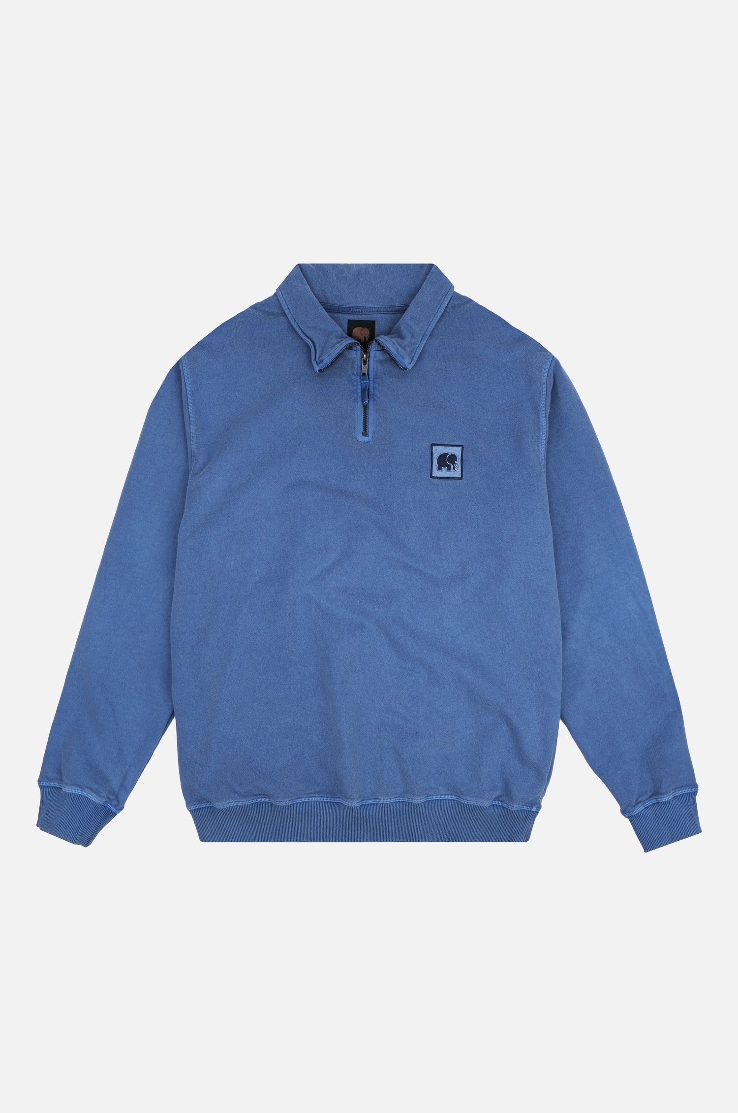 Men's Sauce Pigment Quarter Zip Sweater Tidepool Blue