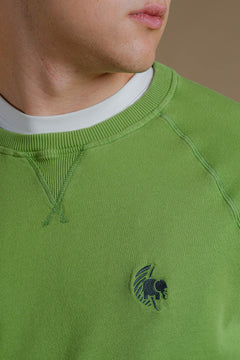 Men's Washingtonia Midweight Pigment Sweater Raquis Green