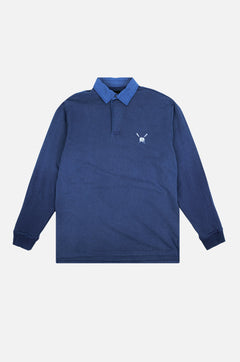 Men's San Rafael Pigment Polo Sweater Deep Water
