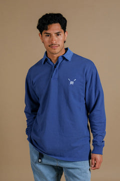 Men's San Rafael Pigment Polo Sweater Deep Water