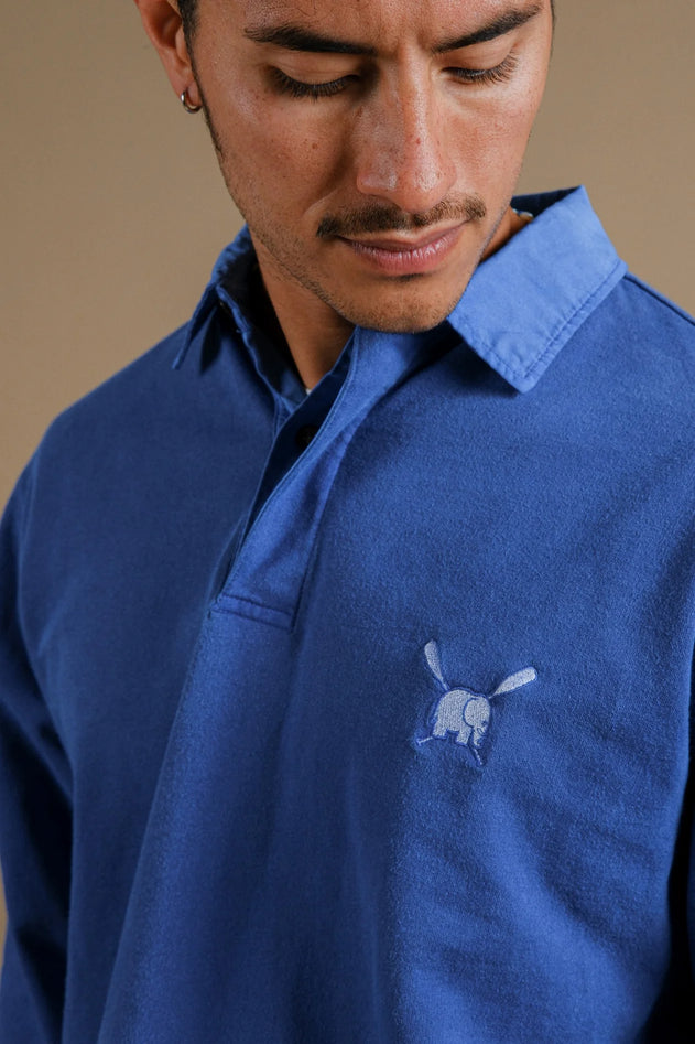 Men's San Rafael Pigment Polo Sweater Deep Water