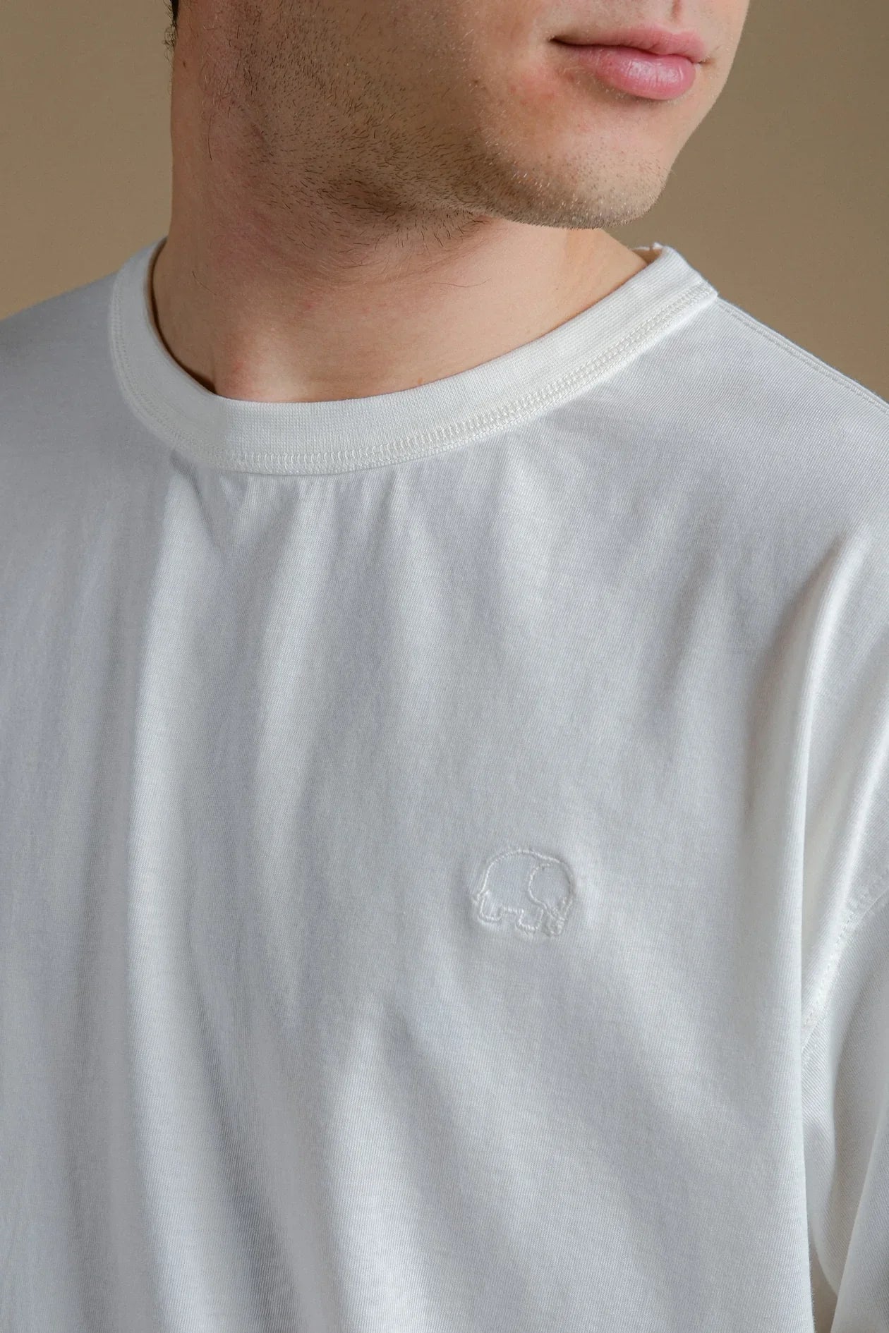 Men's Parodi Pigment Heavyweight Oversized T-Shirt Foam White