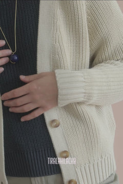 Golah Short Cardigan Natural White