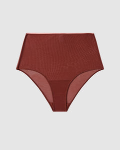 Mesh Highwaist Briefs Rust