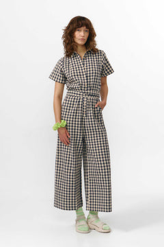 Alme Jumpsuit Check Harmaa