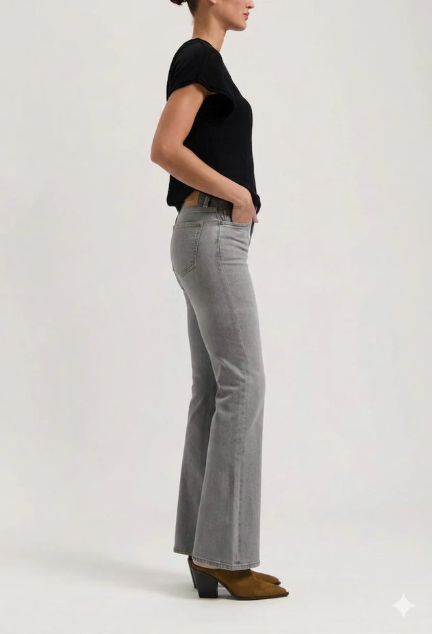 Isy High Flared Faded Grey