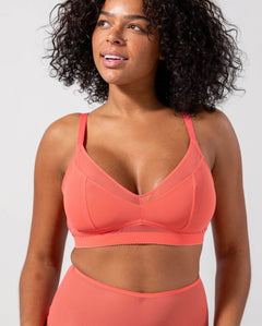 Mesh Support Bra Coral