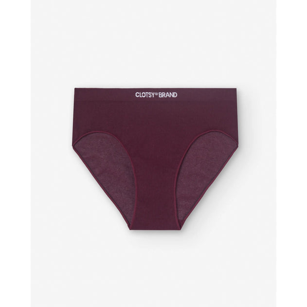 Semi High Rise Cotton Panties Burgundy