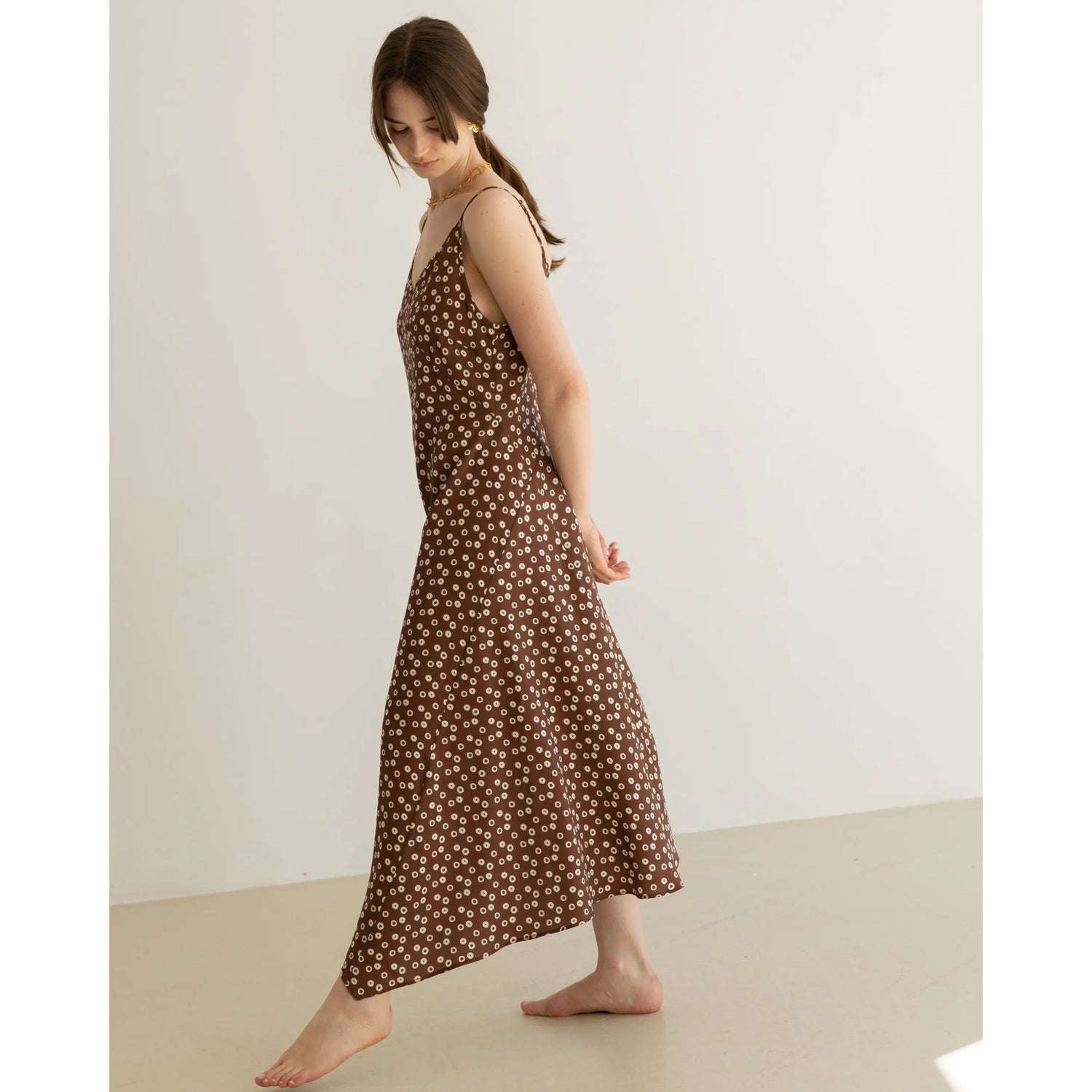 Famara Bubble Dress Brown