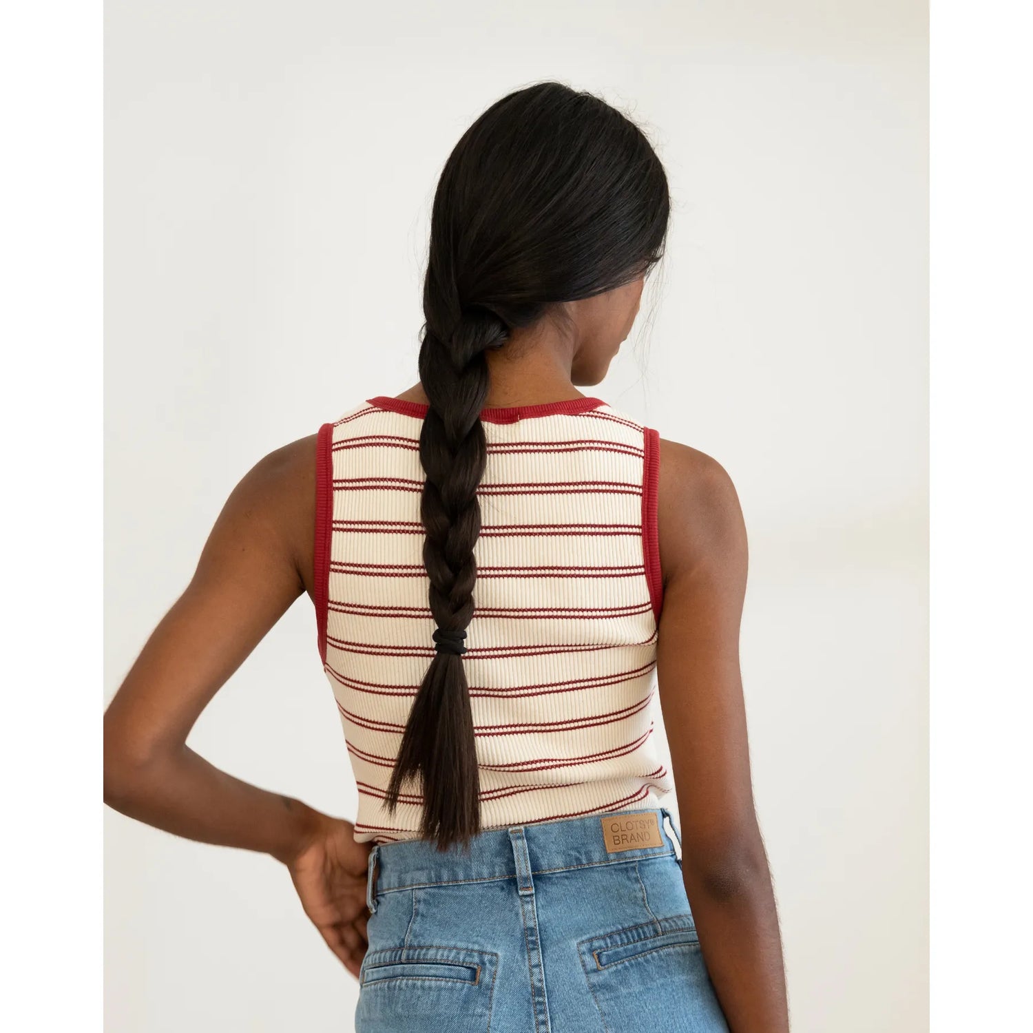 Ribbed Tank Top Stripes