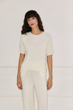 Amelié blouse with short sleeves ecru