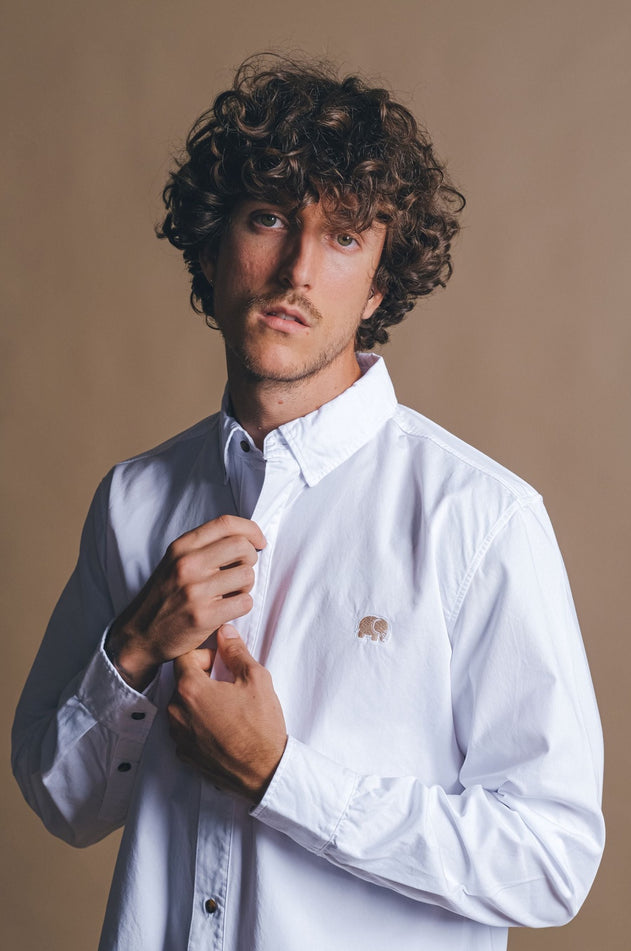 Postiguet Pigment Dyed Twill Shirt Bright White