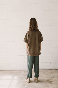 Kid's Harper Oversized Terry T-Shirt Brown
