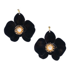 Butterfly Orchid Stud Earrings Seadust Green