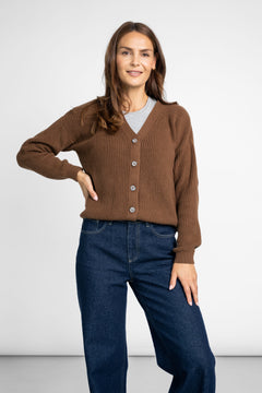 Short Cardigan Dark Brown