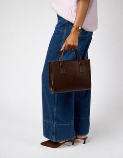Jackie Midi + Leather Strap Classic Leather Chocolate