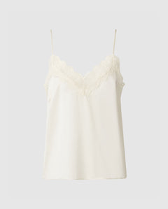 Silk Lace Camisole Cream White