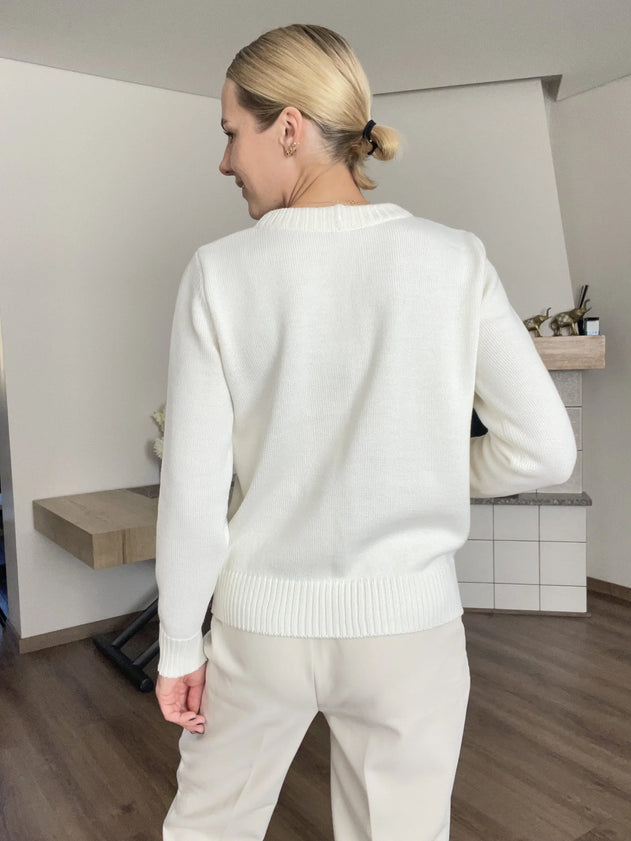 Monala lightweight merino sweater, back view