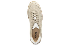 Beige sneaker with white sole on a white background