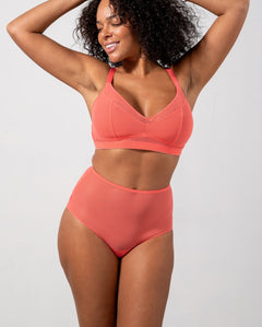 Mesh Highwaist Briefs Coral