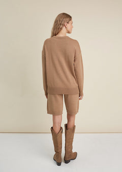 Crew Neck Merino Wool Knitted Sweater