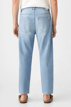Rise Relaxed Tapered Basic Jeans Bright Blue
