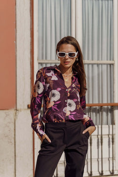 Chloe Button-up Shirt Secret Lily Purple