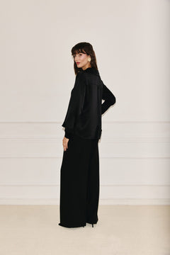 Rita Silk Shirt Black
