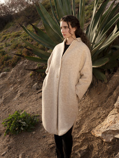 Cigala Organic Wool Coat Beige