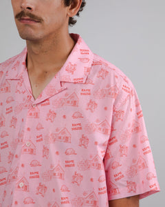 Dragon Ball Z Kame House Aloha Shirt Pink