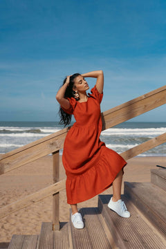 Astrid Dress Burnt Orange