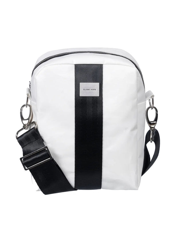 Soleil Sail Shoulder Bag Black & White